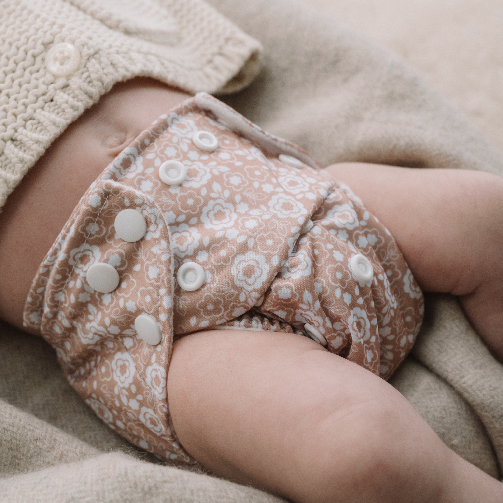 Reusable nappies - bloom floral