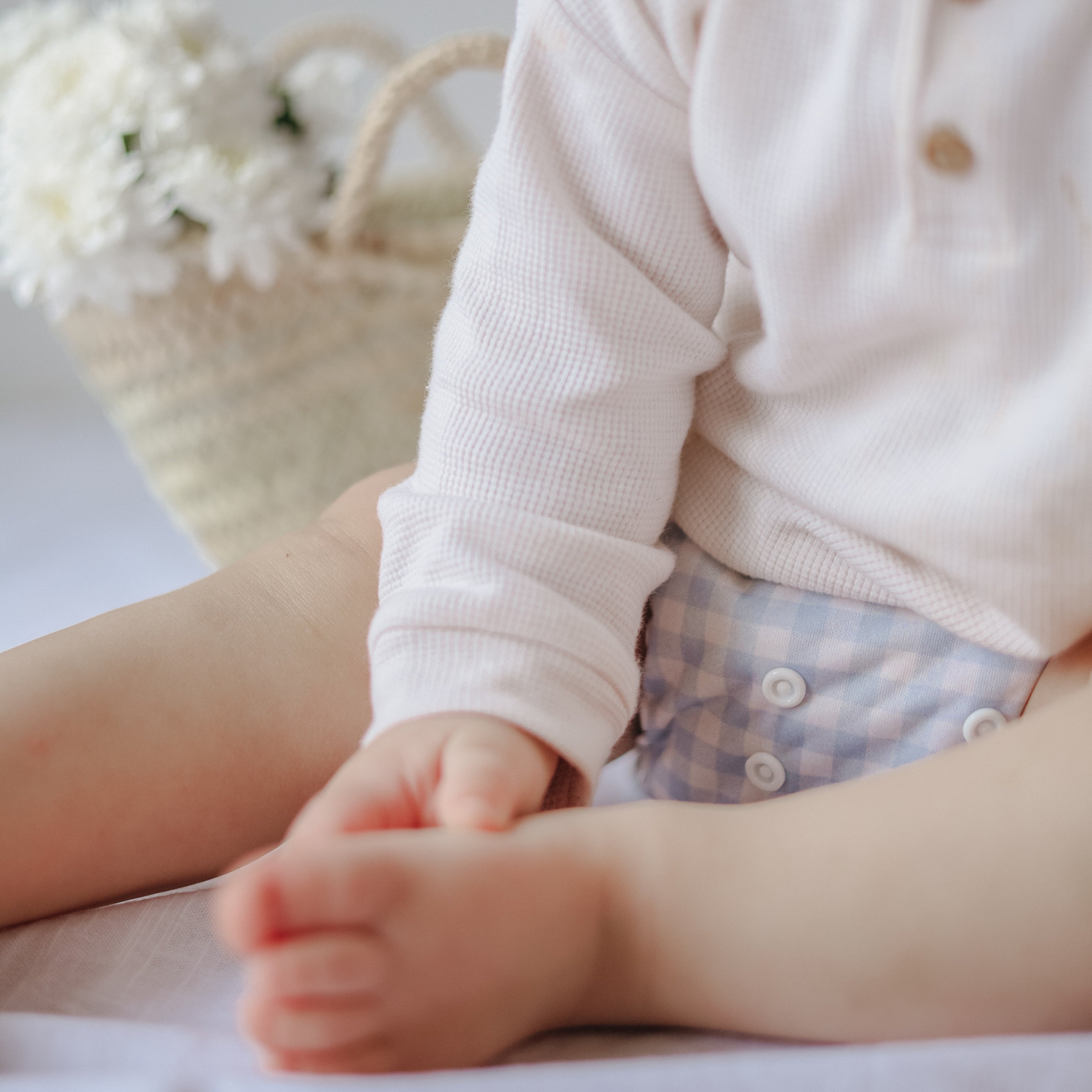 Blue Gingham Reusable Nappy