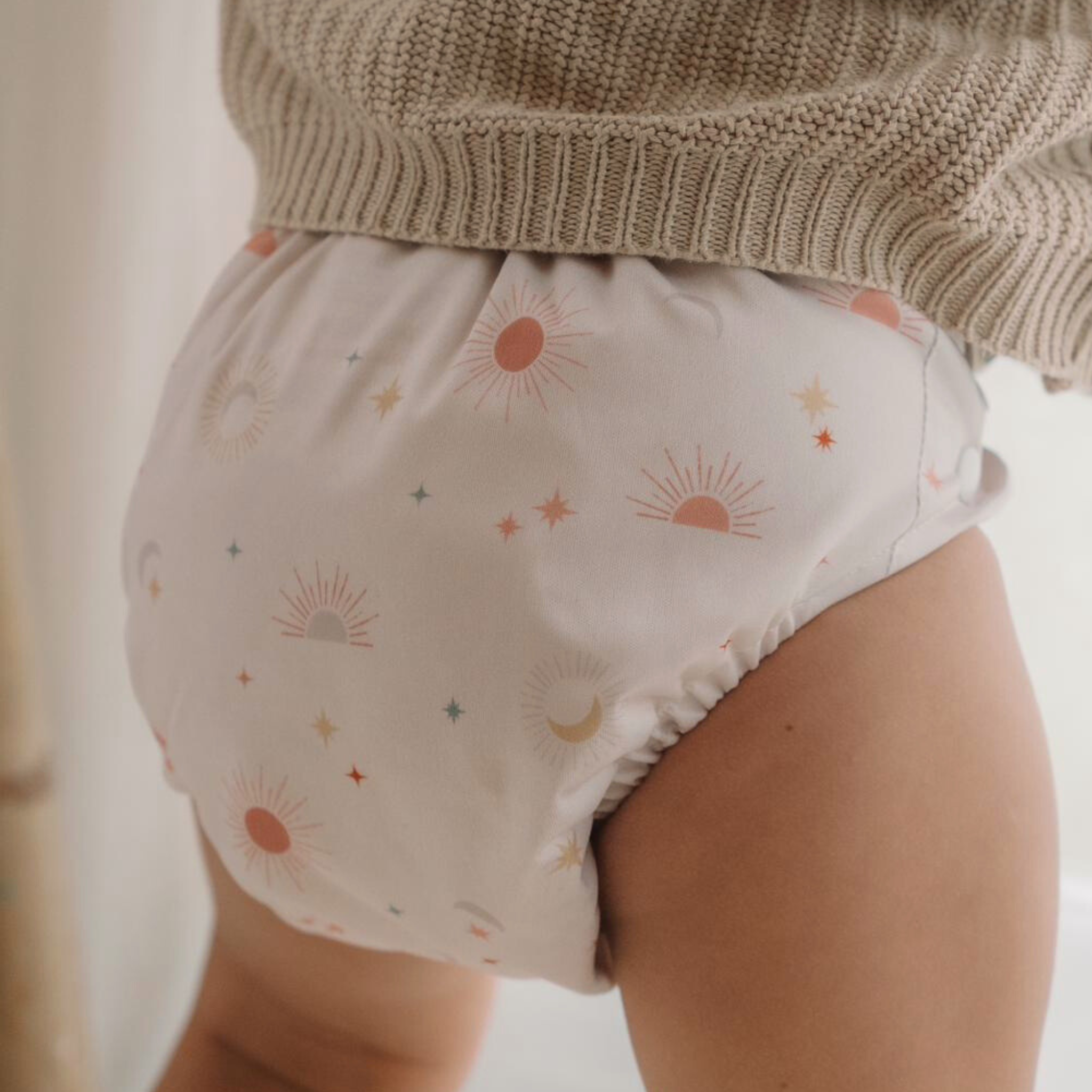 reusable nappy celestial - stars and moons