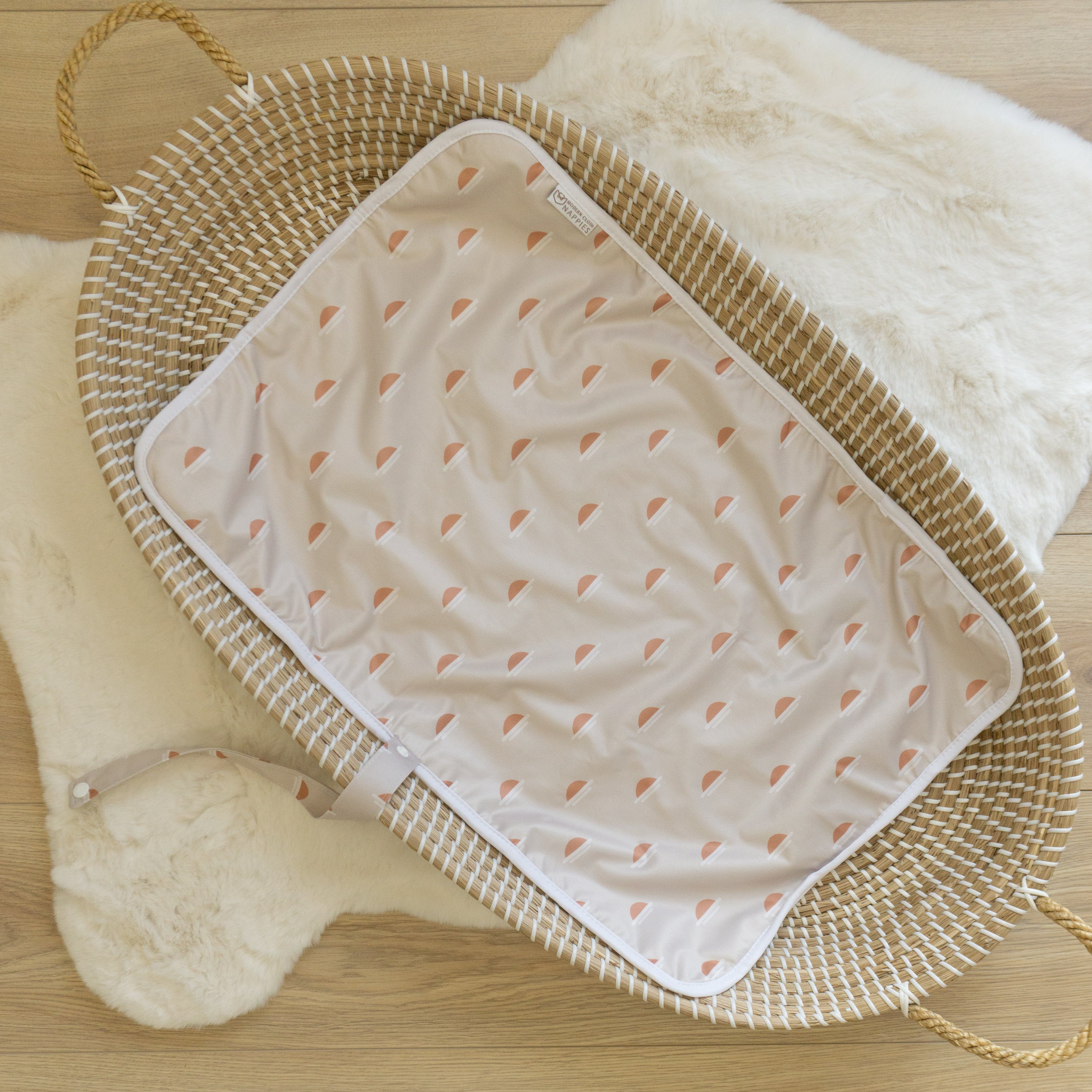 reusable baby changing mat portable / travel - neutral unisex - golden sunsets