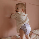 Lilac Gingham Reusable Nappy