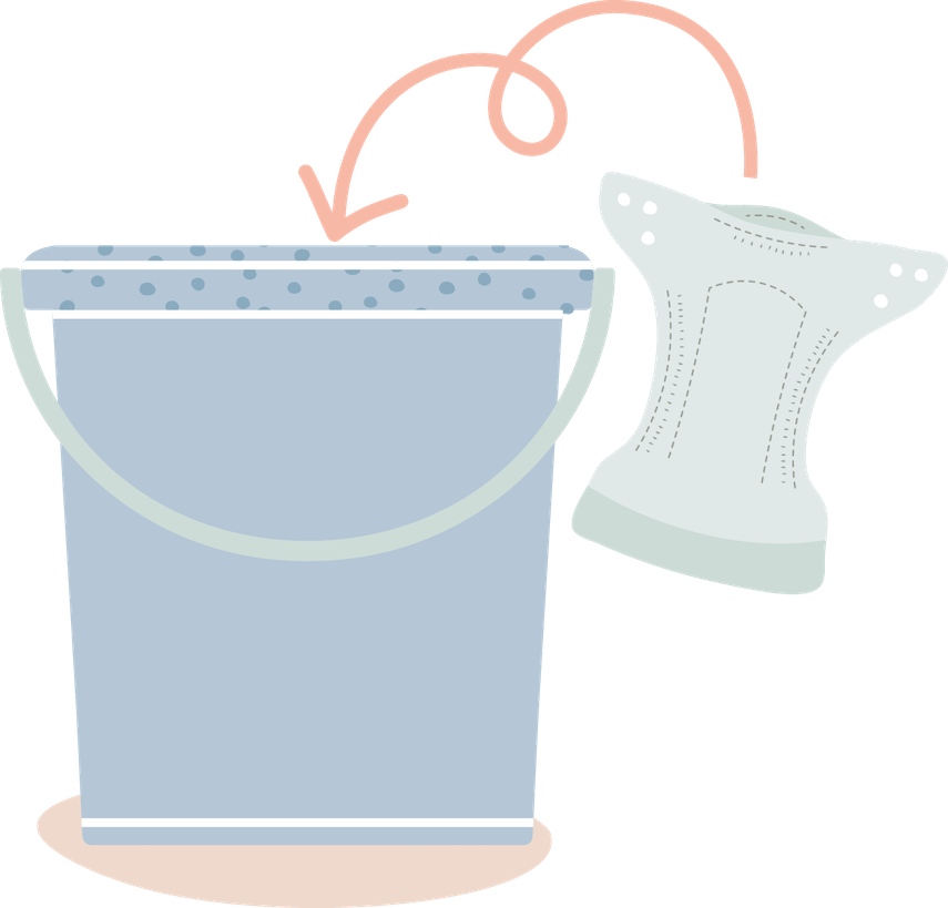 How to store soiled, used reusable nappies