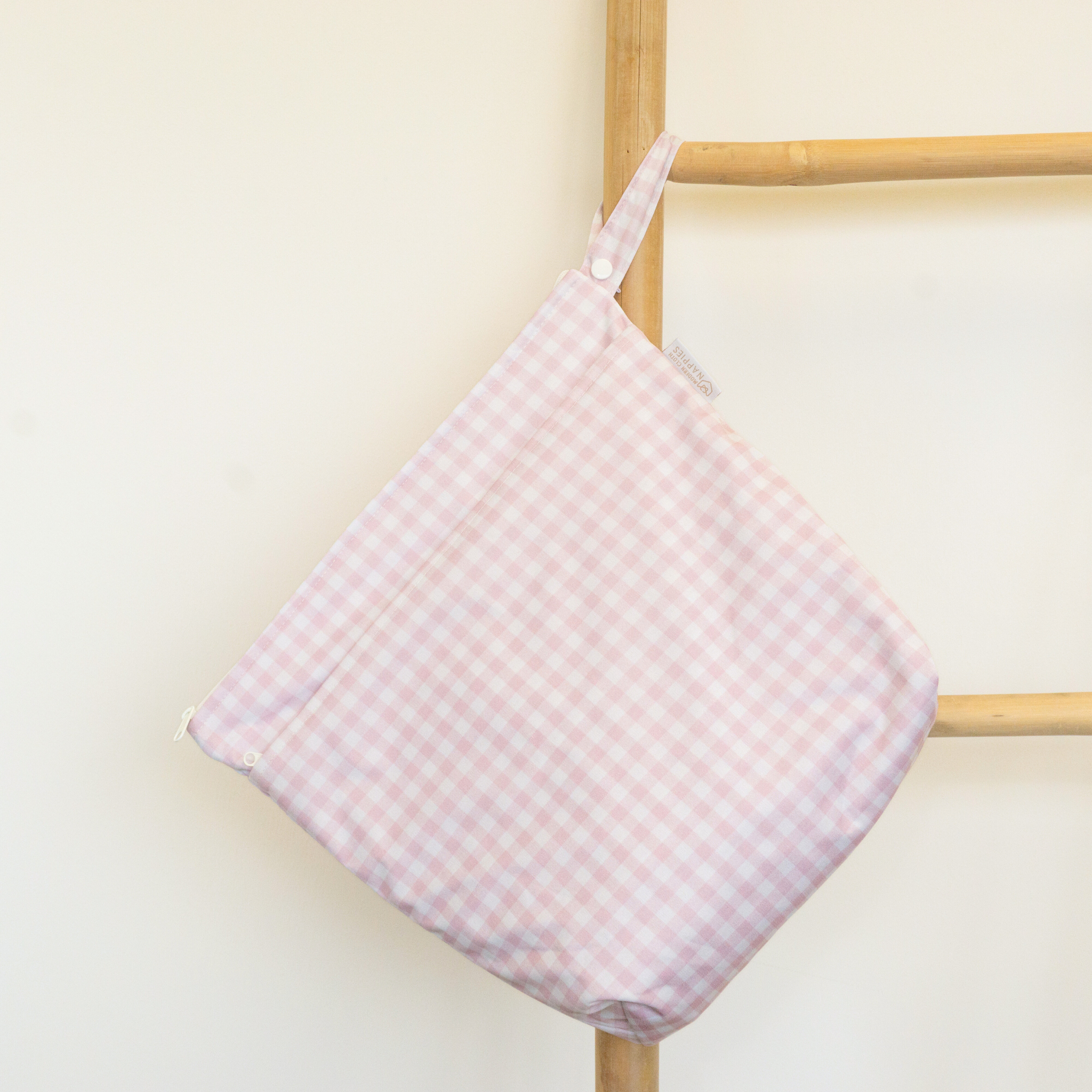 Rose Pink Gingham Medium WetBag