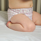 Rose Gingham Reusable Nappy pink