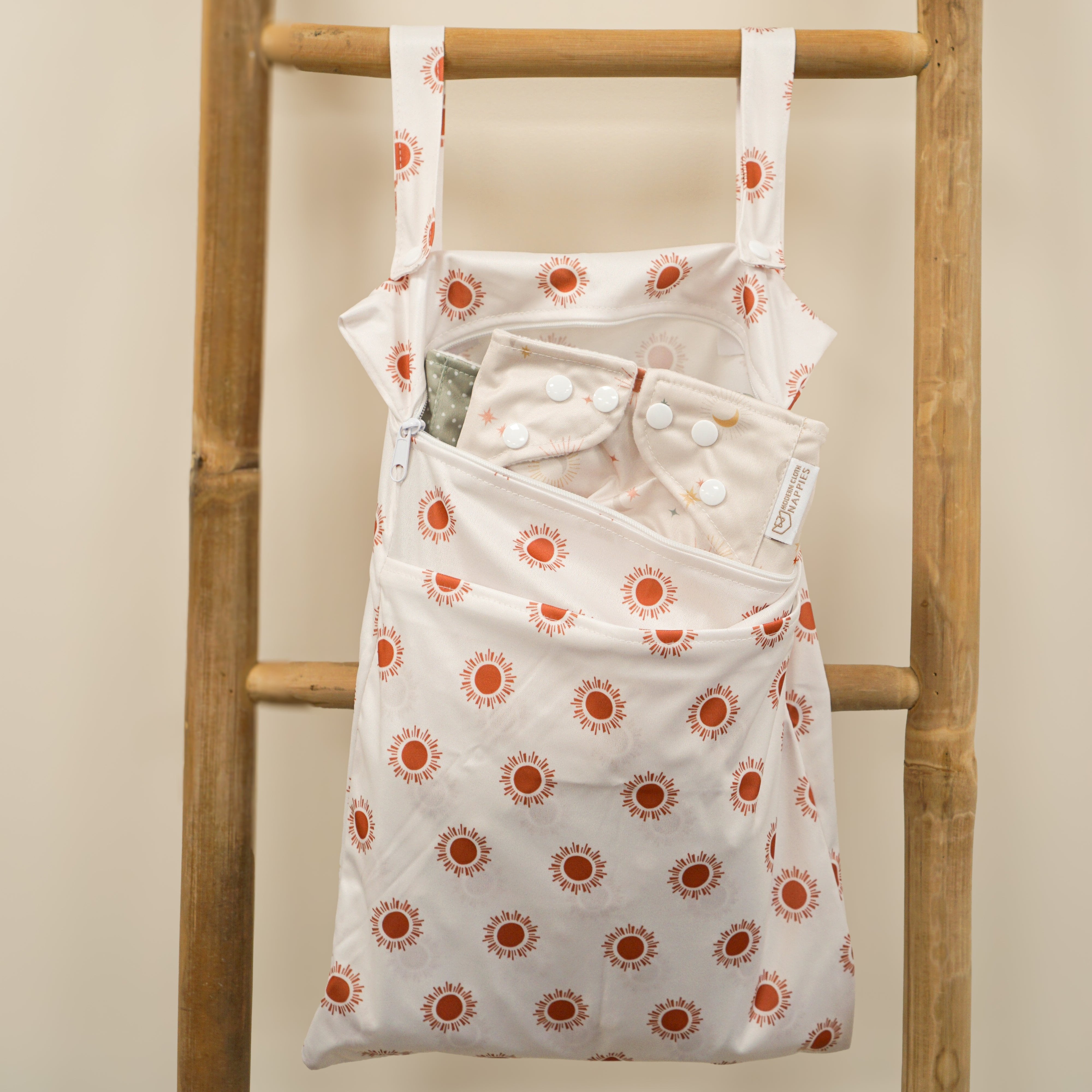 Soleil Wet Bag for reusable nappies - sunny design