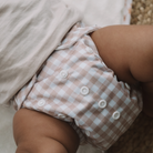 gingham neutral unisex reusable nappy 